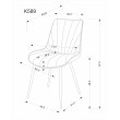 K589 kėdė, pilka K589 kėdė, pilka