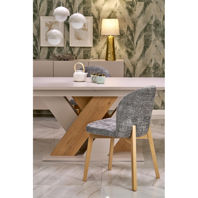 Valgomojo kėdė BASSO medaus sp. ąžuolas / CREMONA 96 (grey)