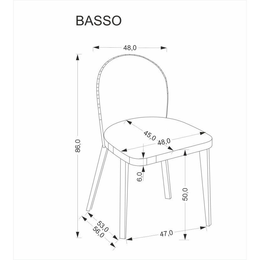 Valgomojo kėdė BASSO medaus sp. ąžuolas / CREMONA 96 (grey)