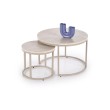 PAOLA set of 2 c. tables, travertine / cashmere PAOLA set of 2 c. tables, travertine / cashmere