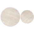 PAOLA set of 2 c. tables, travertine / cashmere PAOLA set of 2 c. tables, travertine / cashmere