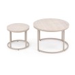 PAOLA set of 2 c. tables, travertine / cashmere PAOLA set of 2 c. tables, travertine / cashmere