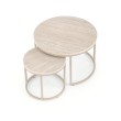 PAOLA set of 2 c. tables, travertine / cashmere PAOLA set of 2 c. tables, travertine / cashmere