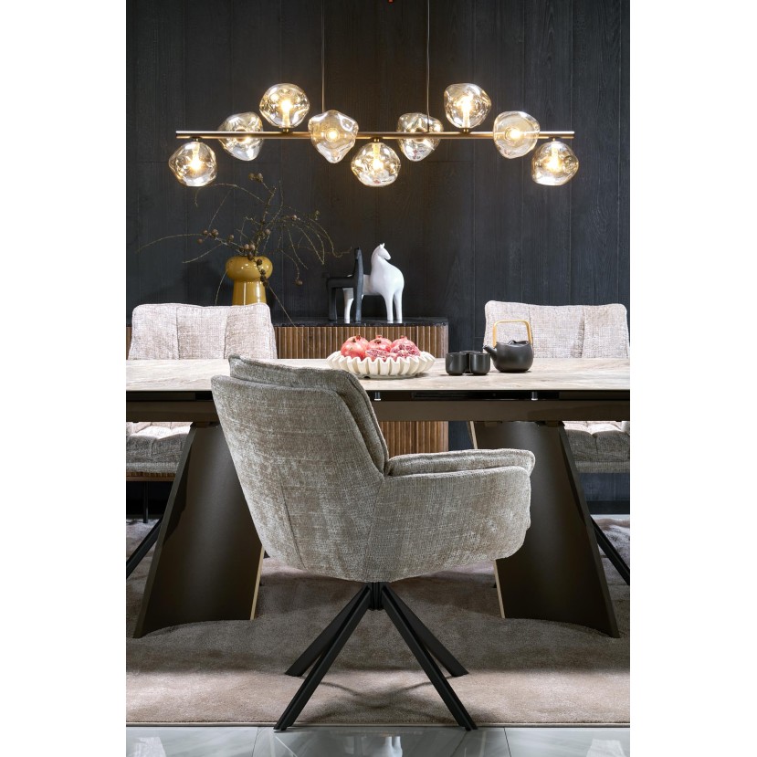 VESNA extension table, color: beige marble