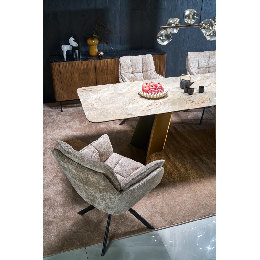 VESNA extension table, color: beige marble