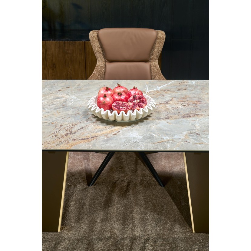 VESNA extension table, color: beige marble