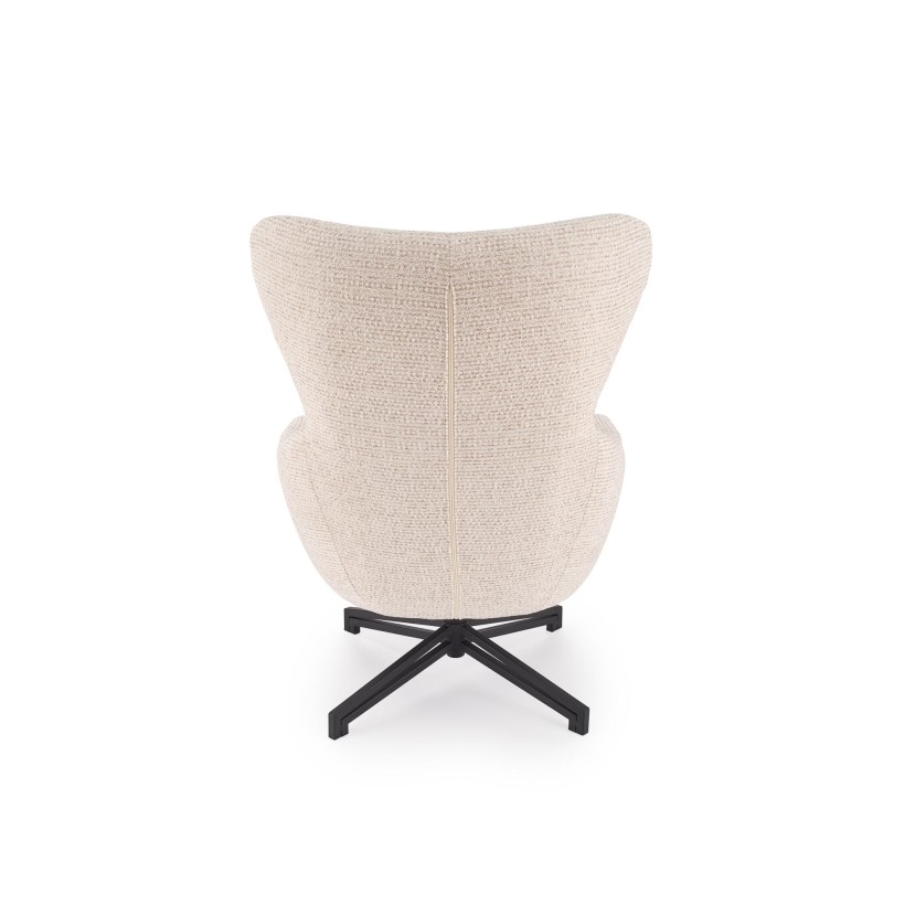FREDY leisure chair, with stool, l.beige