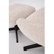 FREDY leisure chair, with stool, l.beige