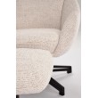 FREDY leisure chair, with stool, l.beige