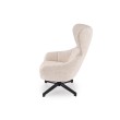 FREDY leisure chair, with stool, l.beige