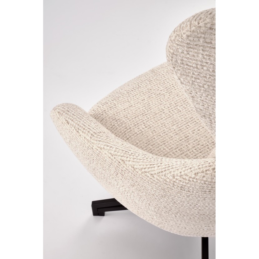 FREDY leisure chair, with stool, l.beige