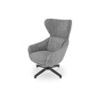 FREDY leisure chair, with stool, grey FREDY leisure chair, with stool, grey