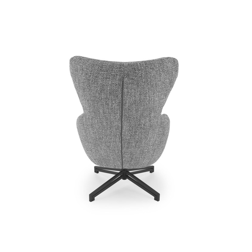 FREDY leisure chair, with stool, grey FREDY leisure chair, with stool, grey