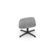 FREDY leisure chair, with stool, grey FREDY leisure chair, with stool, grey