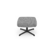 FREDY leisure chair, with stool, grey FREDY leisure chair, with stool, grey
