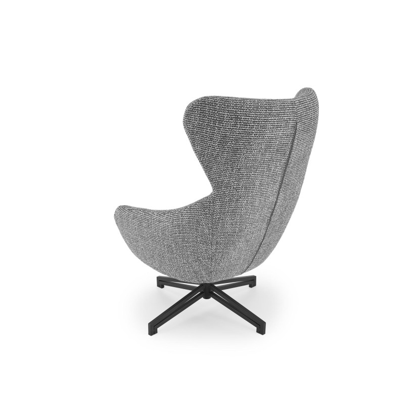 FREDY leisure chair, with stool, grey FREDY leisure chair, with stool, grey