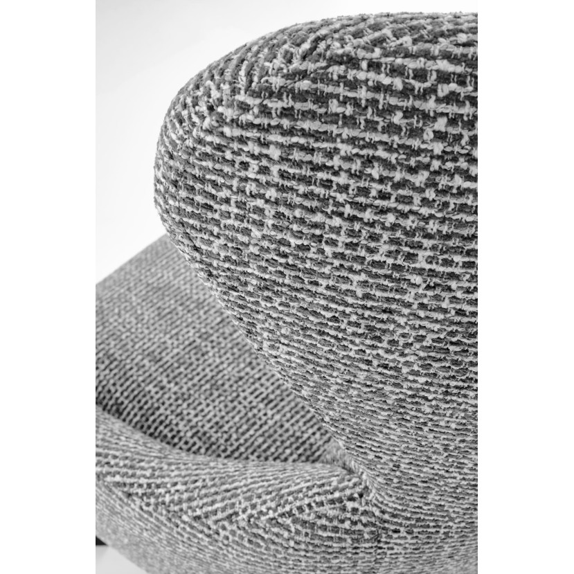 FREDY leisure chair, with stool, grey FREDY leisure chair, with stool, grey