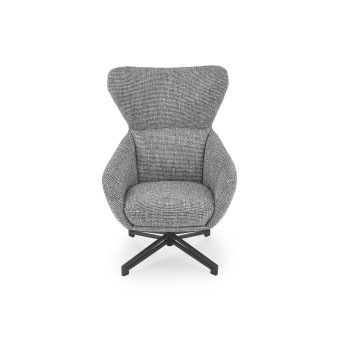 FREDY leisure chair, with stool, grey FREDY leisure chair, with stool, grey
