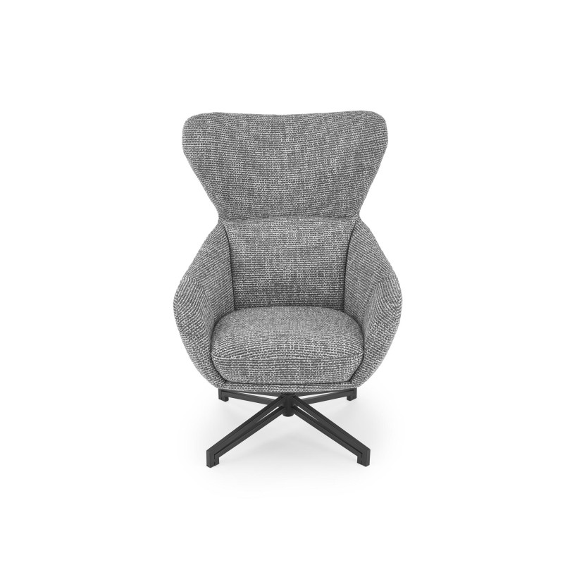 FREDY leisure chair, with stool, grey FREDY leisure chair, with stool, grey