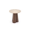 FRIDA S  c.table travertine / walnut