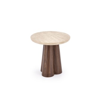 FRIDA S  c.table travertine / walnut