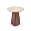 FRIDA S  c.table travertine / walnut