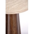 FRIDA S  c.table travertine / walnut