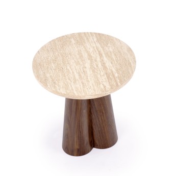 FRIDA S c.table travertine / walnut FRIDA S c.table travertine / walnut