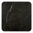 VICKER coffee table with pouffes, table top: black marble, frame: black / walnut, pouffe: d.grey VICKER coffee table with pouffes, table top: black marble, frame: black / walnut, pouffe: d.grey