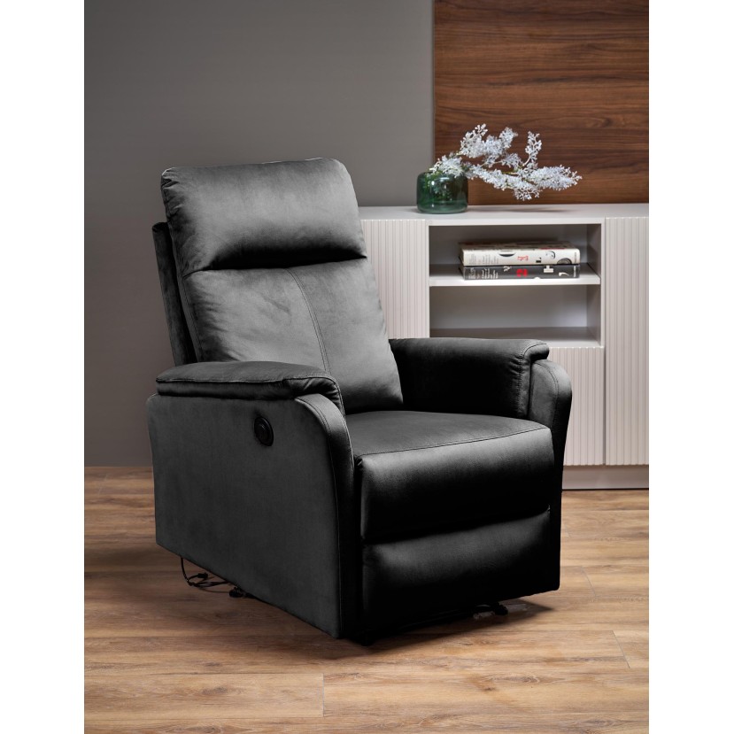 CROCUS electric recliner, black CROCUS electric recliner, black