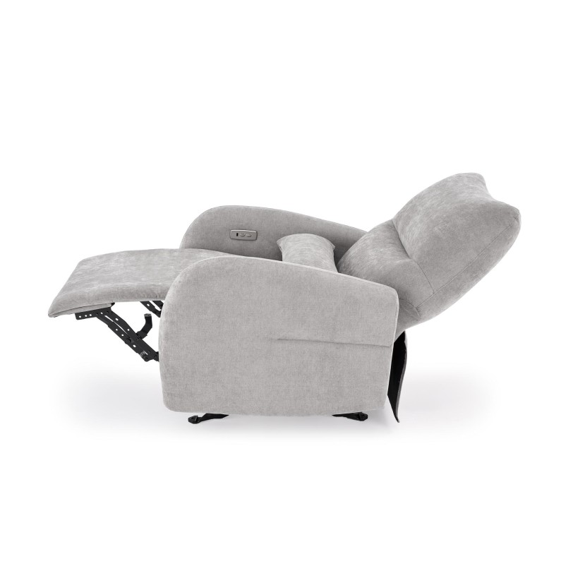 SAXON electric recliner with rocking, grey