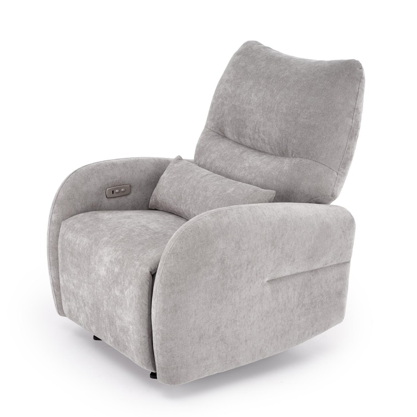 SAXON electric recliner with rocking, grey