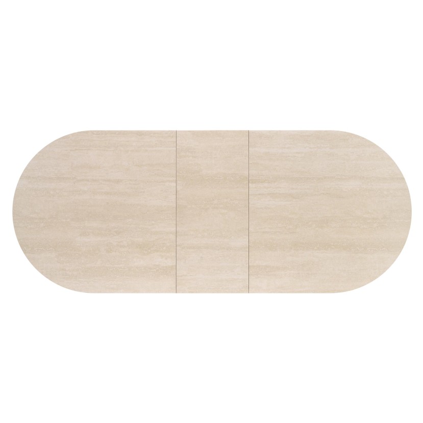 FALONE extension table, color: travertine / cashmere