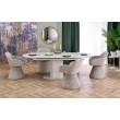 FALONE extension table, color: travertine / cashmere