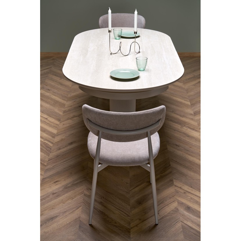 FALONE extension table, color: travertine / cashmere