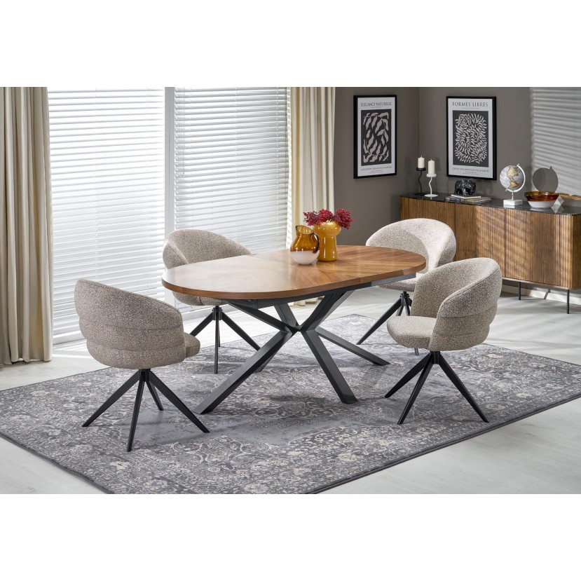 JASON extension table, color: walnut / black JASON extension table, color: walnut / black