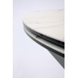 FLAVOR  extension table, white marble / walnut