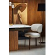 FLAVOR  extension table, white marble / walnut