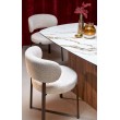 FLAVOR  extension table, white marble / walnut