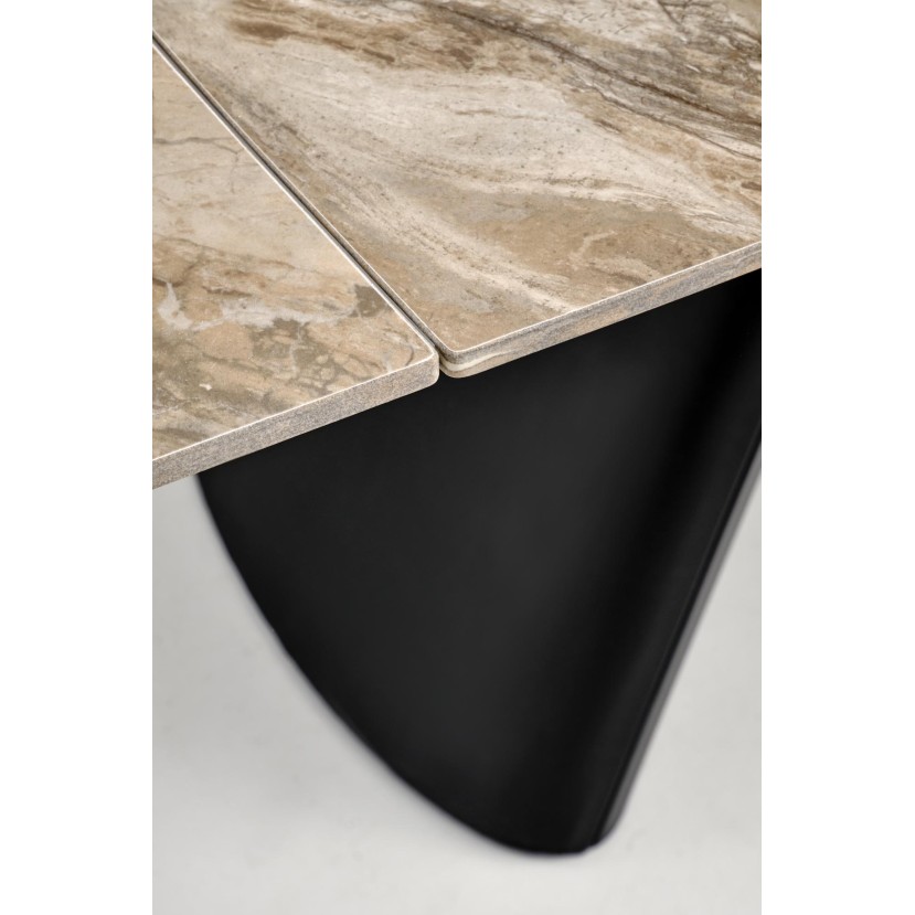 VINCE extension table brown marble / black VINCE extension table brown marble / black