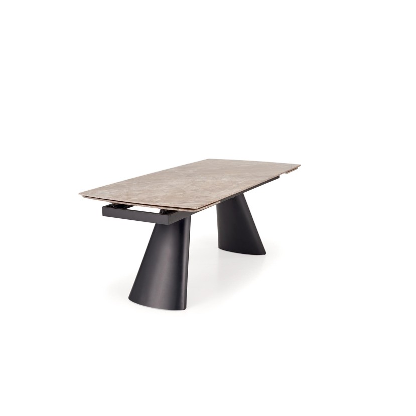 VINCE extension table brown marble / black VINCE extension table brown marble / black