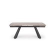 VINCE extension table brown marble / black VINCE extension table brown marble / black