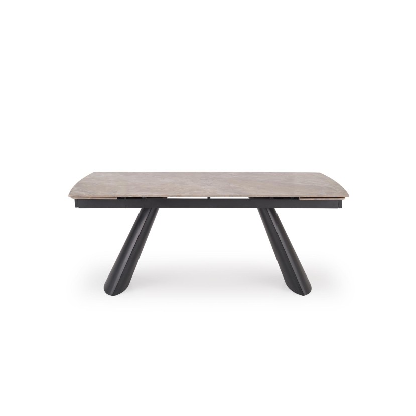 VINCE extension table brown marble / black VINCE extension table brown marble / black