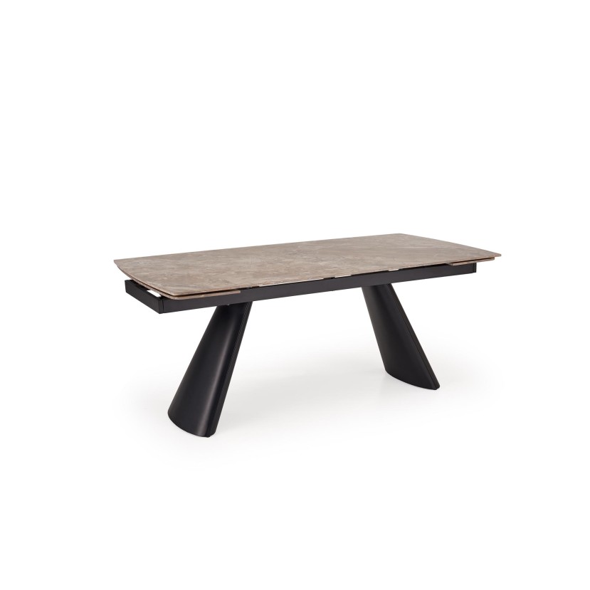 VINCE extension table brown marble / black VINCE extension table brown marble / black