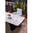 VINCE extension table brown marble / black VINCE extension table brown marble / black