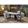 VINCE extension table brown marble / black VINCE extension table brown marble / black