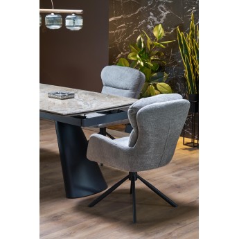 VINCE extension table brown marble / black VINCE extension table brown marble / black
