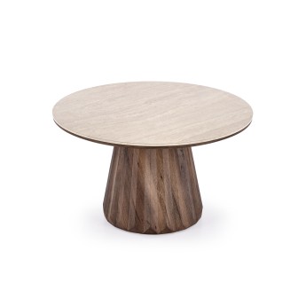 DIAVOLA c.table travertine / walnut