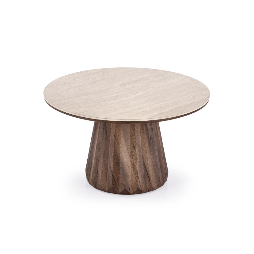DIAVOLA c.table travertine / walnut