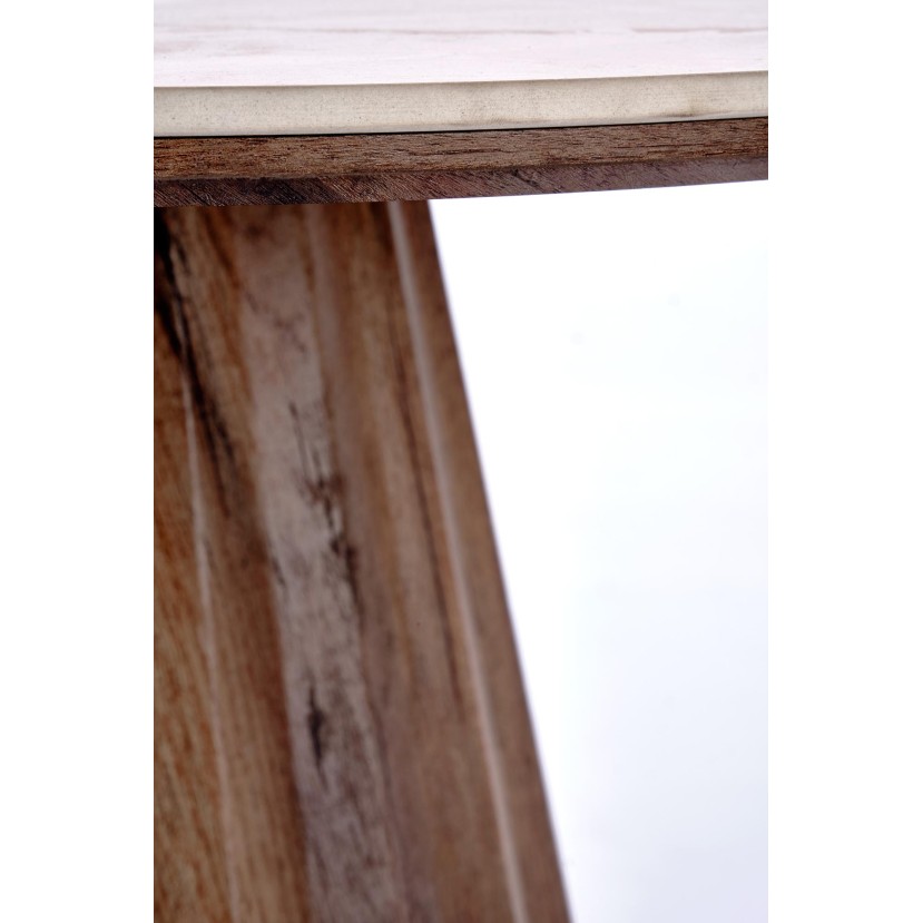 DIAVOLA c.table travertine / walnut